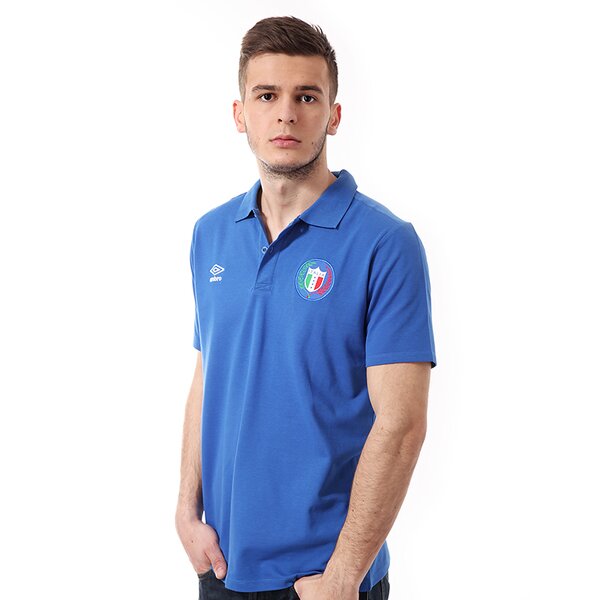 Koszulka polo męska UMBRO POLO 2014 - ITALIA POLO SHIRT 62368u030 kolor niebieski