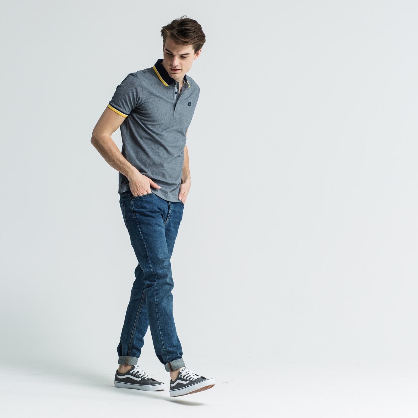 Koszulka polo męska LOTTO POLO L73 PLUS PQ l54615-1tt kolor granatowy