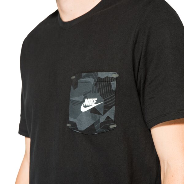 Koszulka męska NIKE T-SHIRT NIKE TEE-DROP HEM POCKET 805208010 kolor czarny