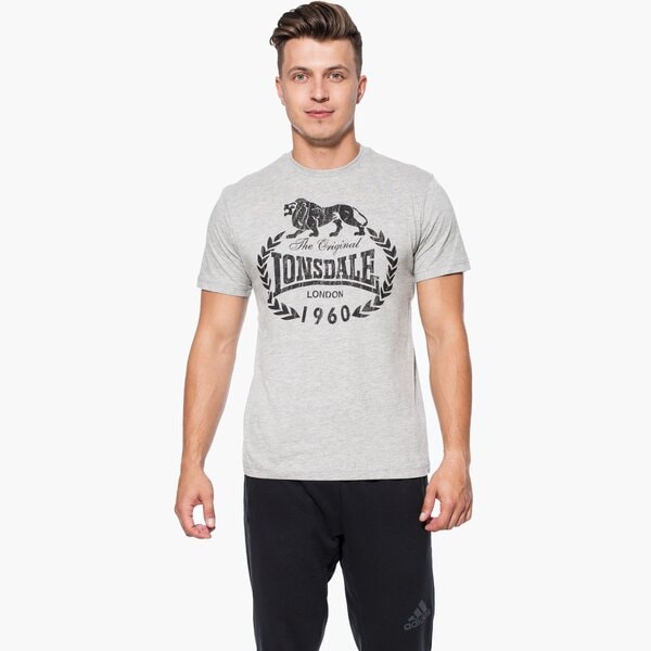 Koszulka męska LONSDALE T-SHIRT SS MARL GREY tsm17ld0061004 kolor szary