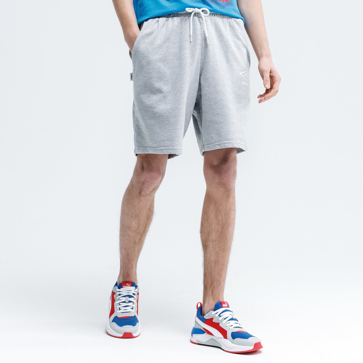 Spodenki męskie UMBRO SZORTY KNEE LENGTH FLEECE 65753u-263 kolor szary