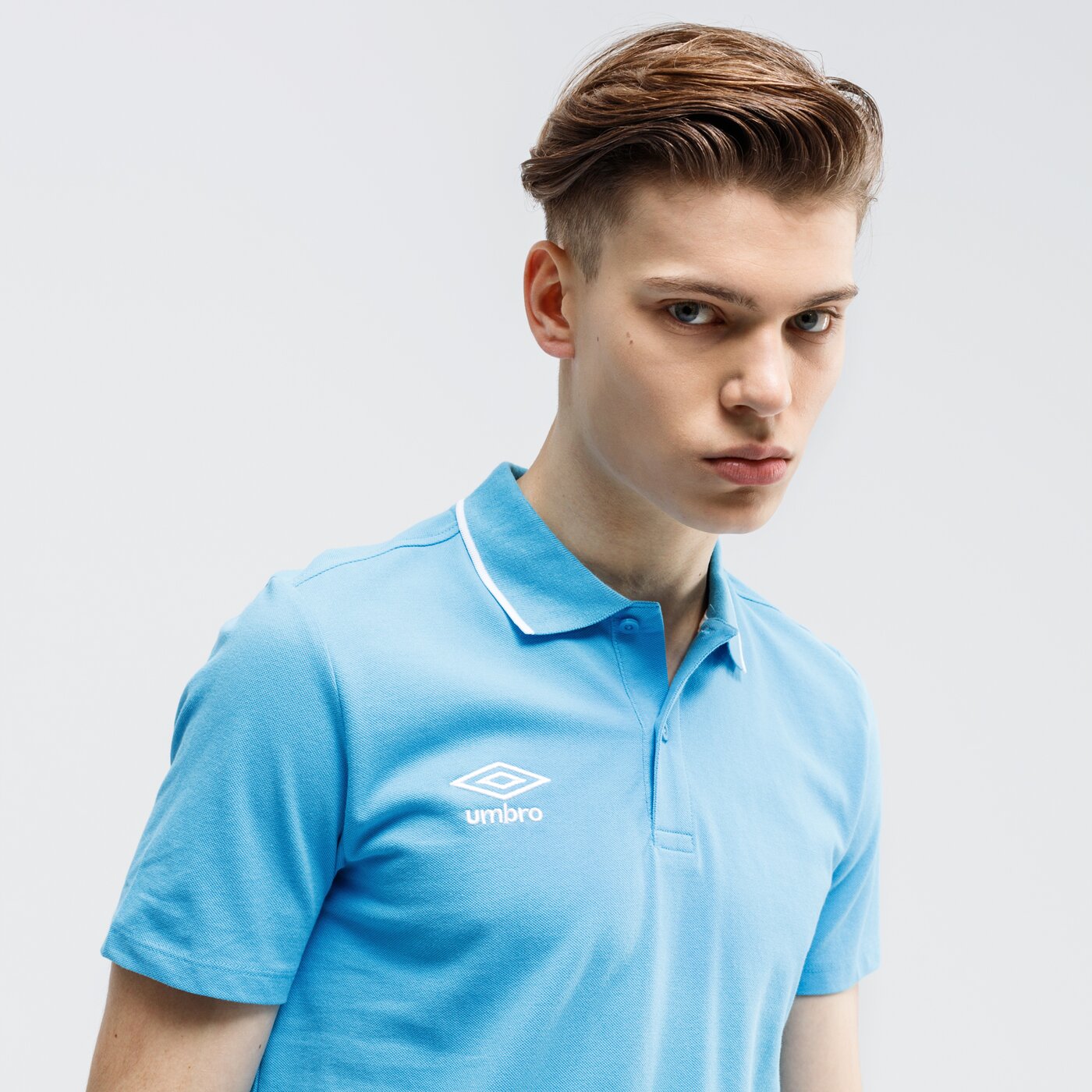 Koszulka polo męska UMBRO POLO FW PIQUE POLO 65703u-42u kolor niebieski
