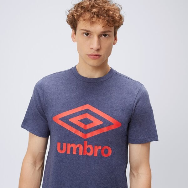 Koszulka męska UMBRO T-SHIRT FW LARGE LOGO COTTON 65352u-lkd kolor granatowy