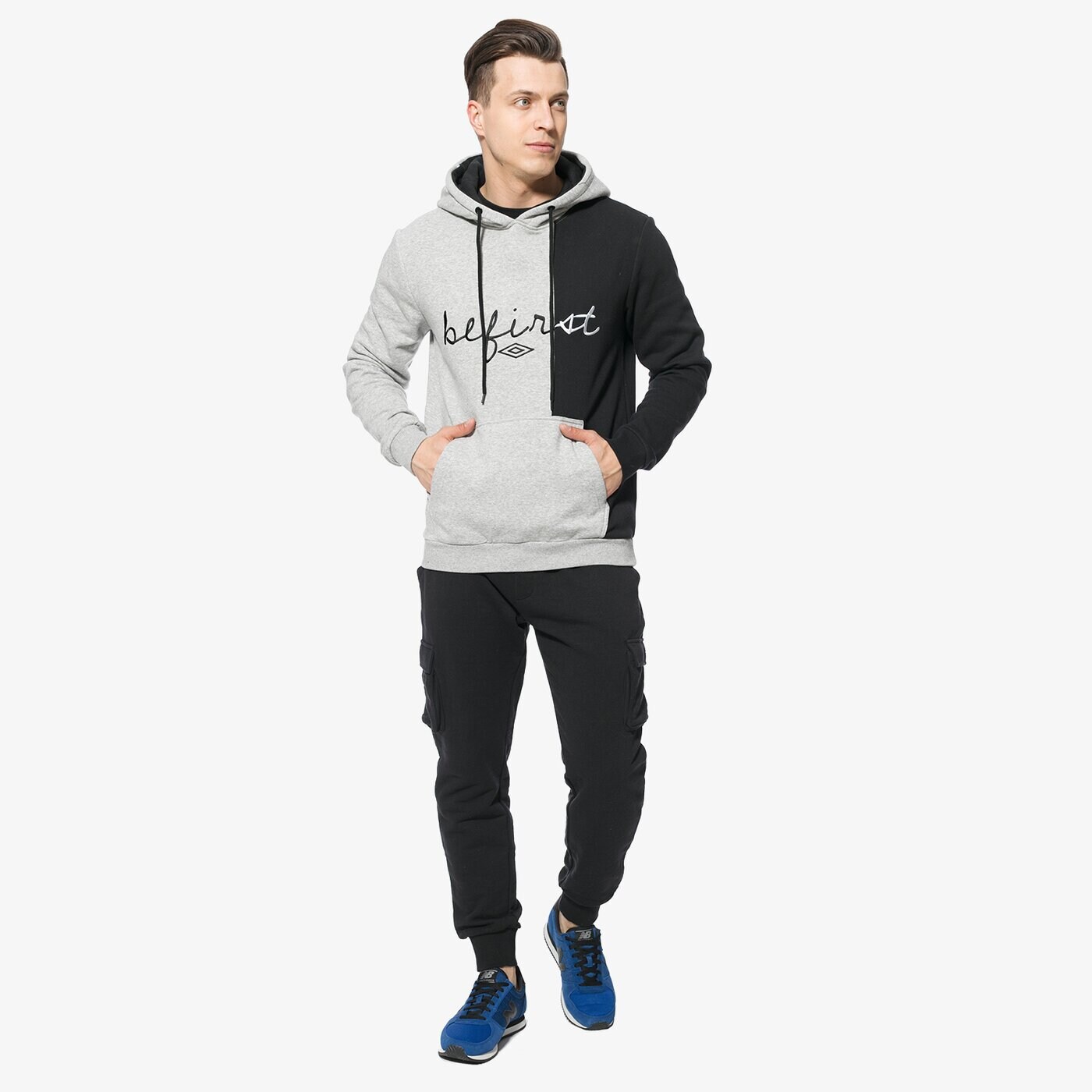 Bluza męska UMBRO BLUZA BADGER ul18blm06001 kolor szary