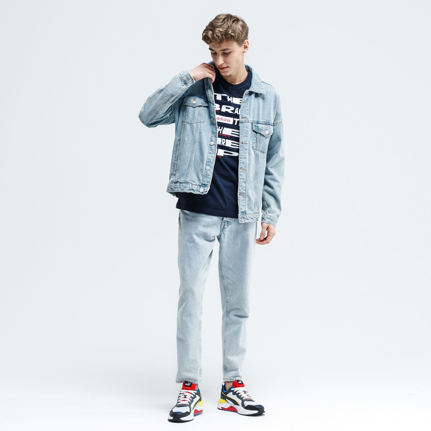 Koszulka męska ADIDAS T-SHIRT M DIST FNT T fm6289 kolor granatowy