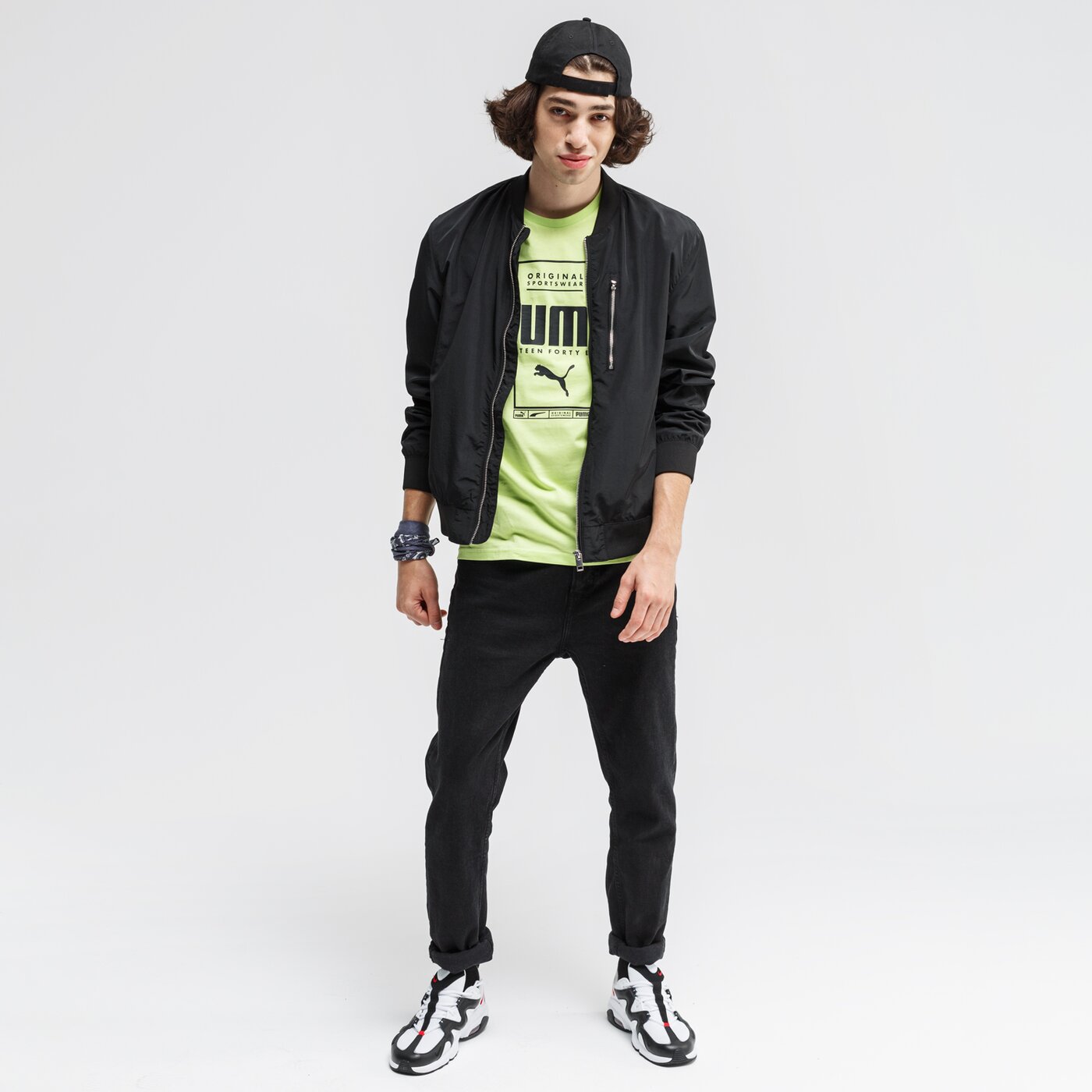 Koszulka męska PUMA T-SHIRT BOX PUMA 584505 34 kolor zielony