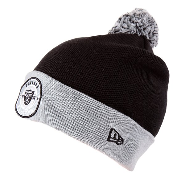 Czapka zimowa damska NEW ERA CZAPKA CIRCLE KNIT OAKLAND RAIDERS 10830687 kolor czarny