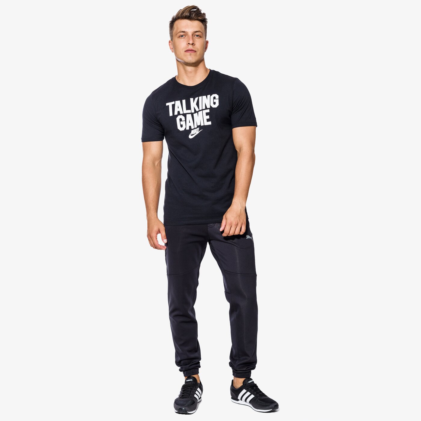 Koszulka męska NIKE T-SHIRT SS M NSW TEE VERBIAGE GAME 856930010 kolor czarny