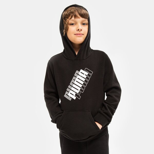 Bluza dziecięca PUMA BLUZA Z KAPTUREM PUMA POWER LOGO TR B 847297 01 kolor czarny