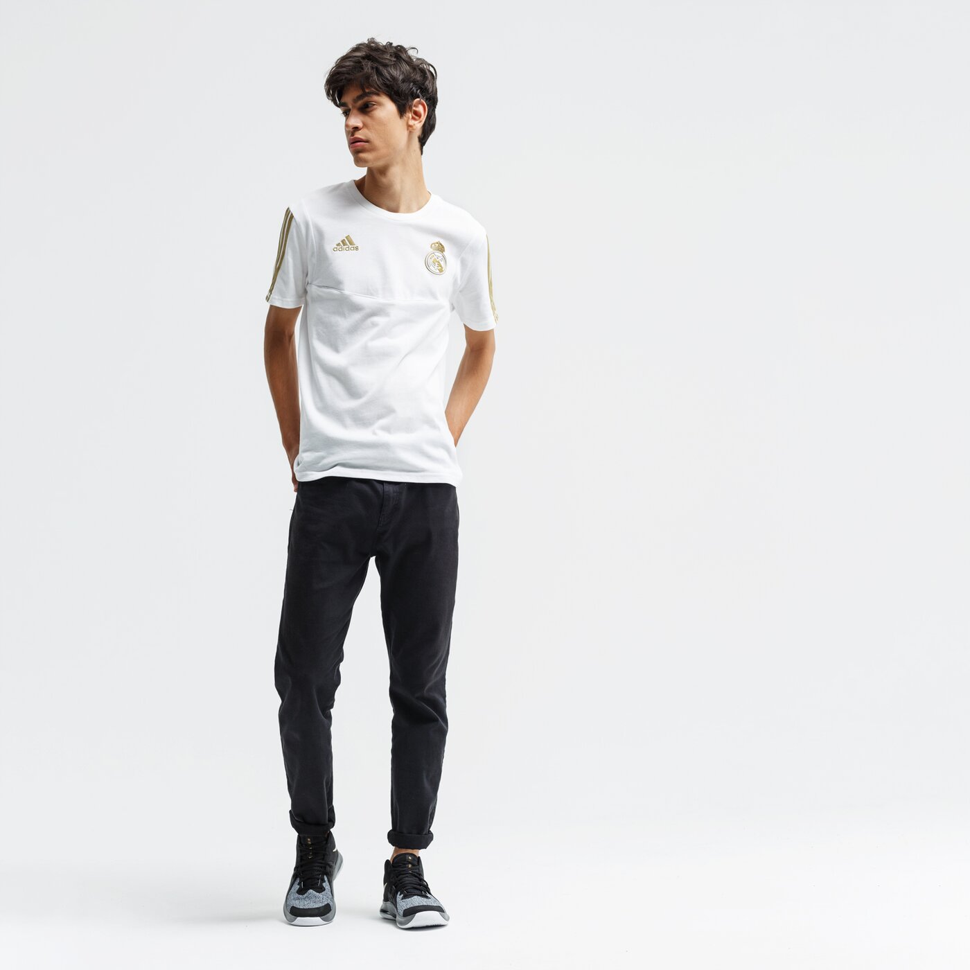 Koszulka męska ADIDAS T-SHIRT SS REAL dx7853 kolor biały