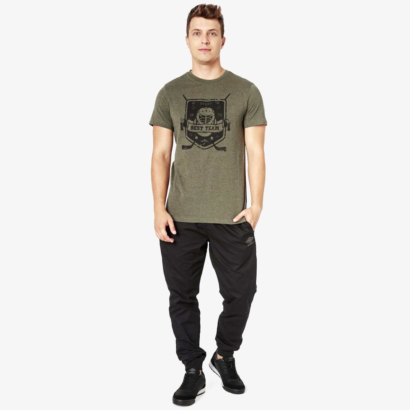 Koszulka męska LOTTO T-SHIRT SS BANDY lo38tsm27002 kolor zielony