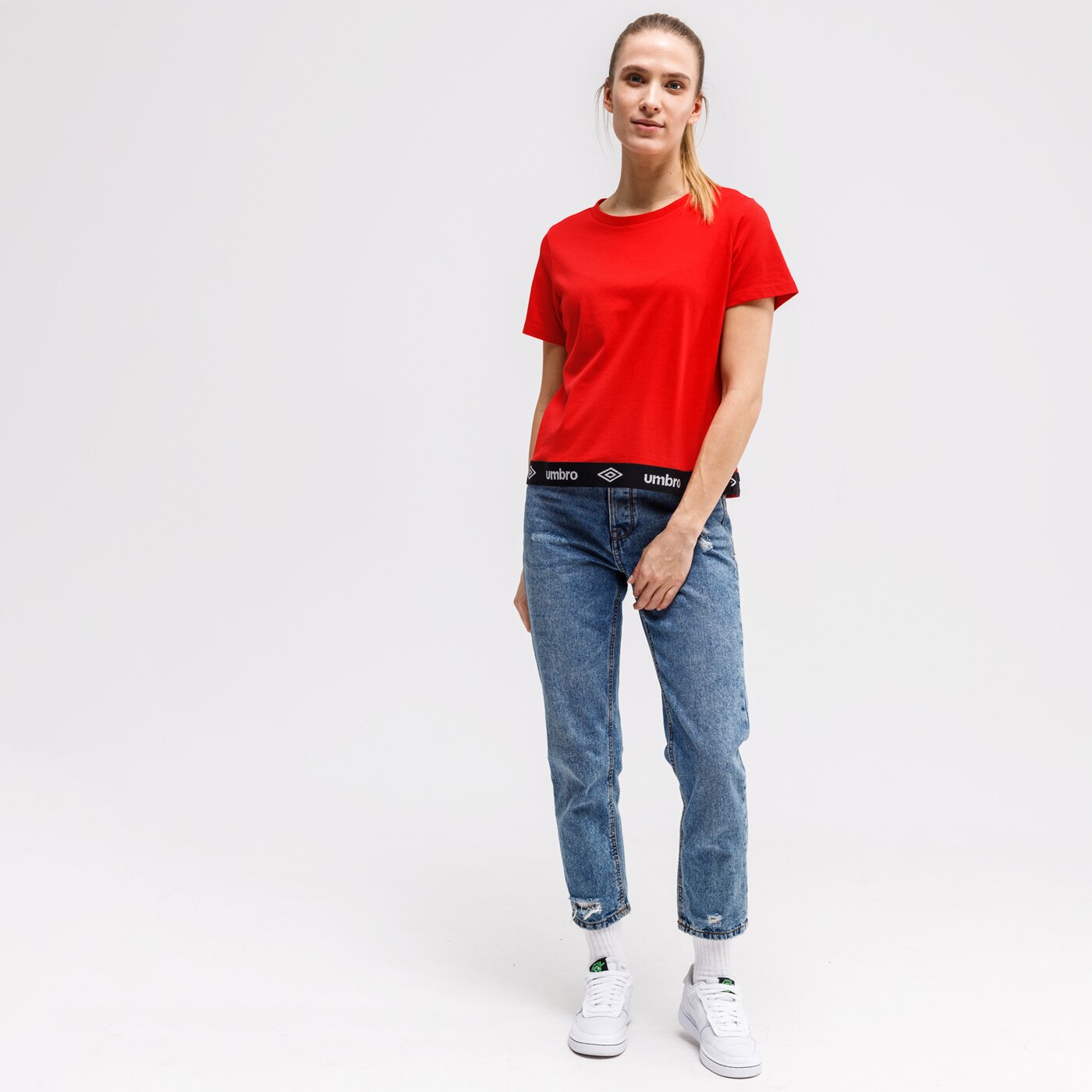 Koszulka damska UMBRO T-SHIRT PADO ul121tsd04001 kolor czerwony