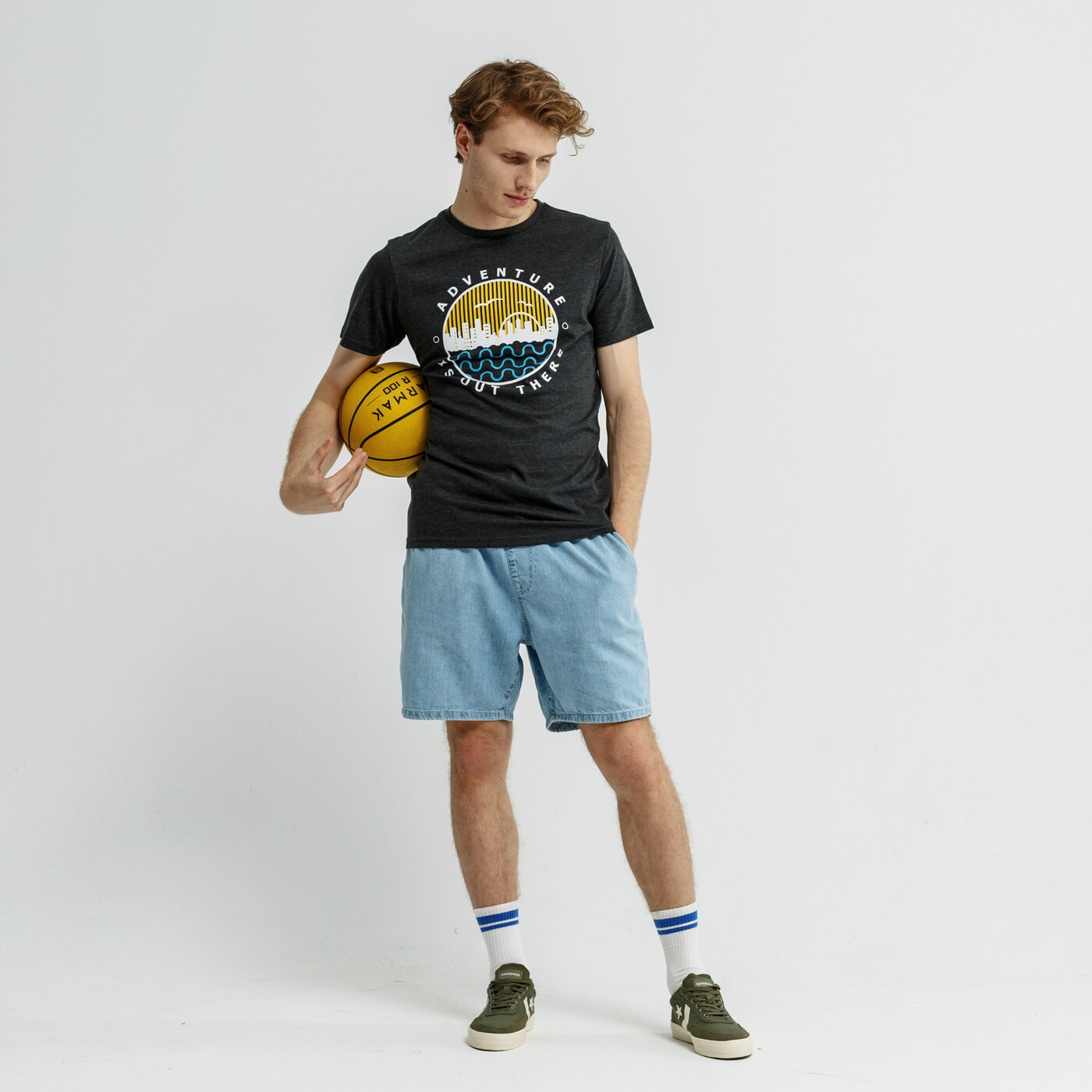 Koszulka męska FEEWEAR T-SHIRT SS TEMUCO fw19tsm58001 kolor szary