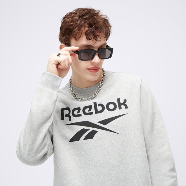 Bluza męska REEBOK BLUZA REEBOK IDENTITY FLEECE STACKED LOGO 100050273 kolor szary