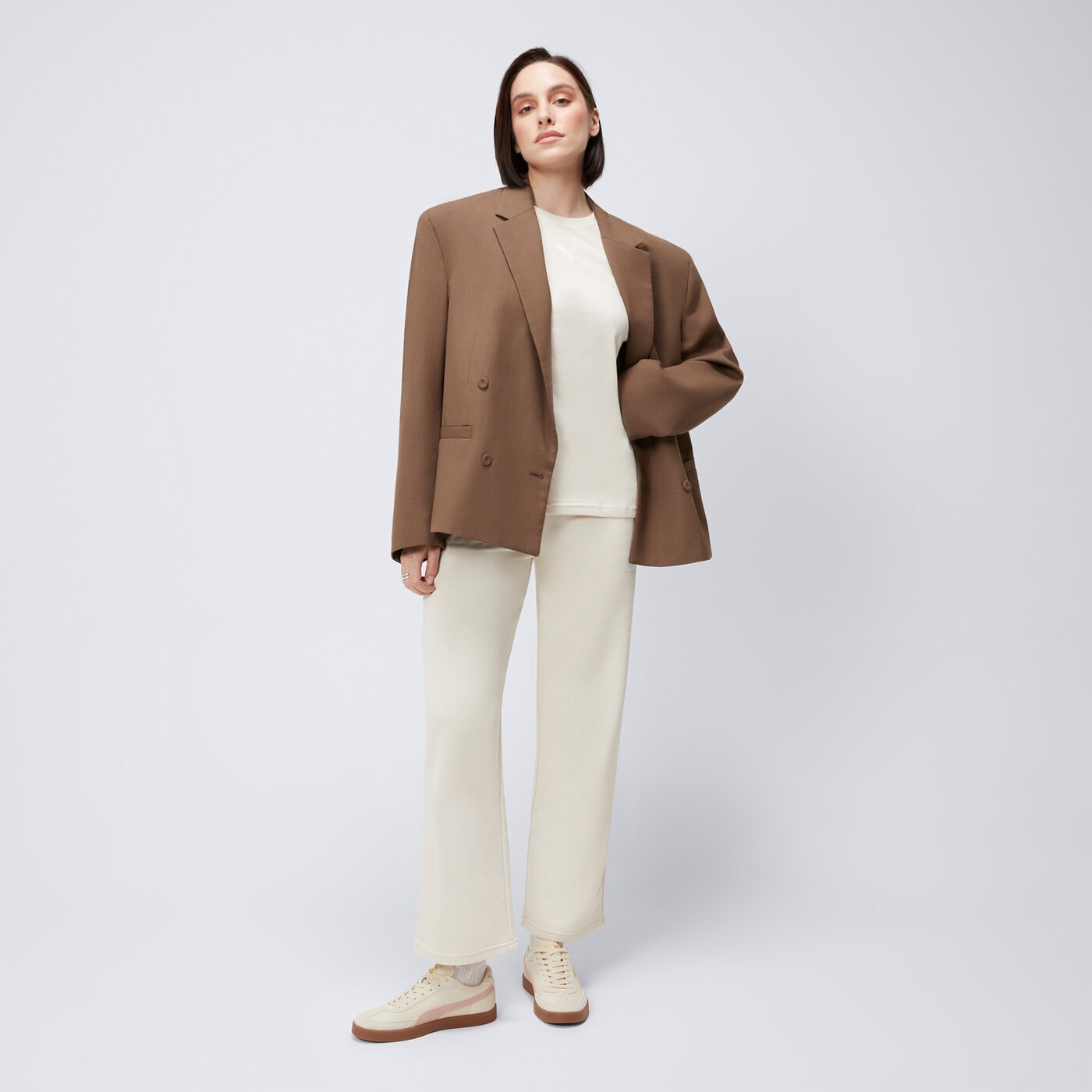 Koszulka damska PUMA T-SHIRT ESS RELAXED 684971 87 kolor beżowy