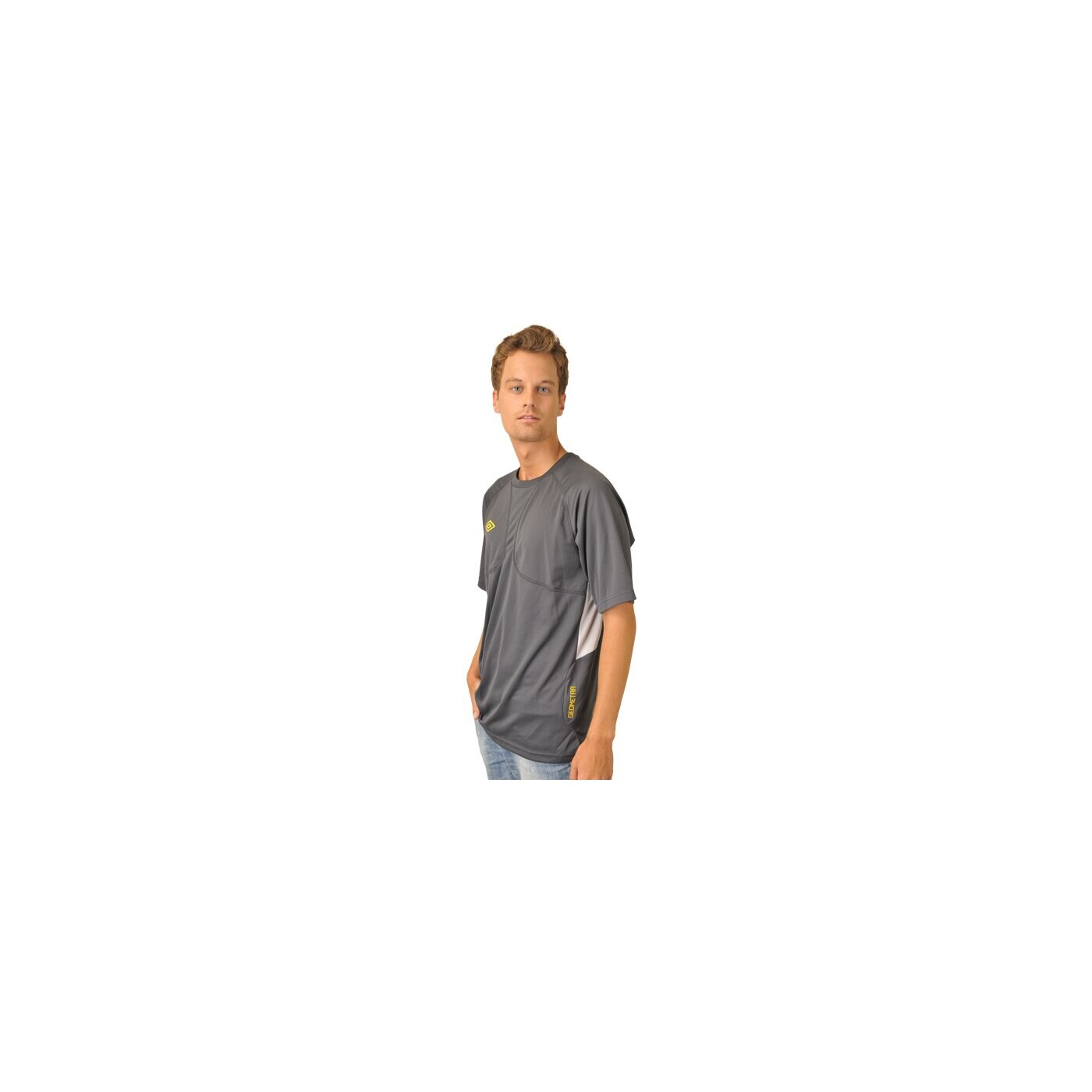 Koszulka męska UMBRO T-SHIRT GEOMETRA POLY TEE 60795uzri kolor szary