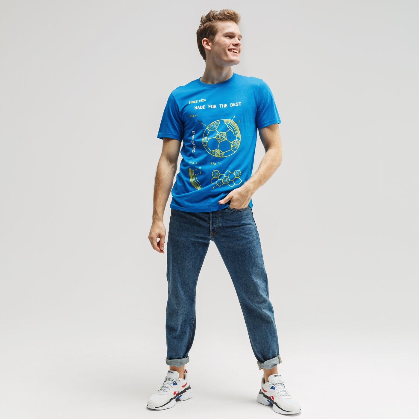 Koszulka męska UMBRO T-SHIRT SHANE ul120tsm23002 kolor niebieski