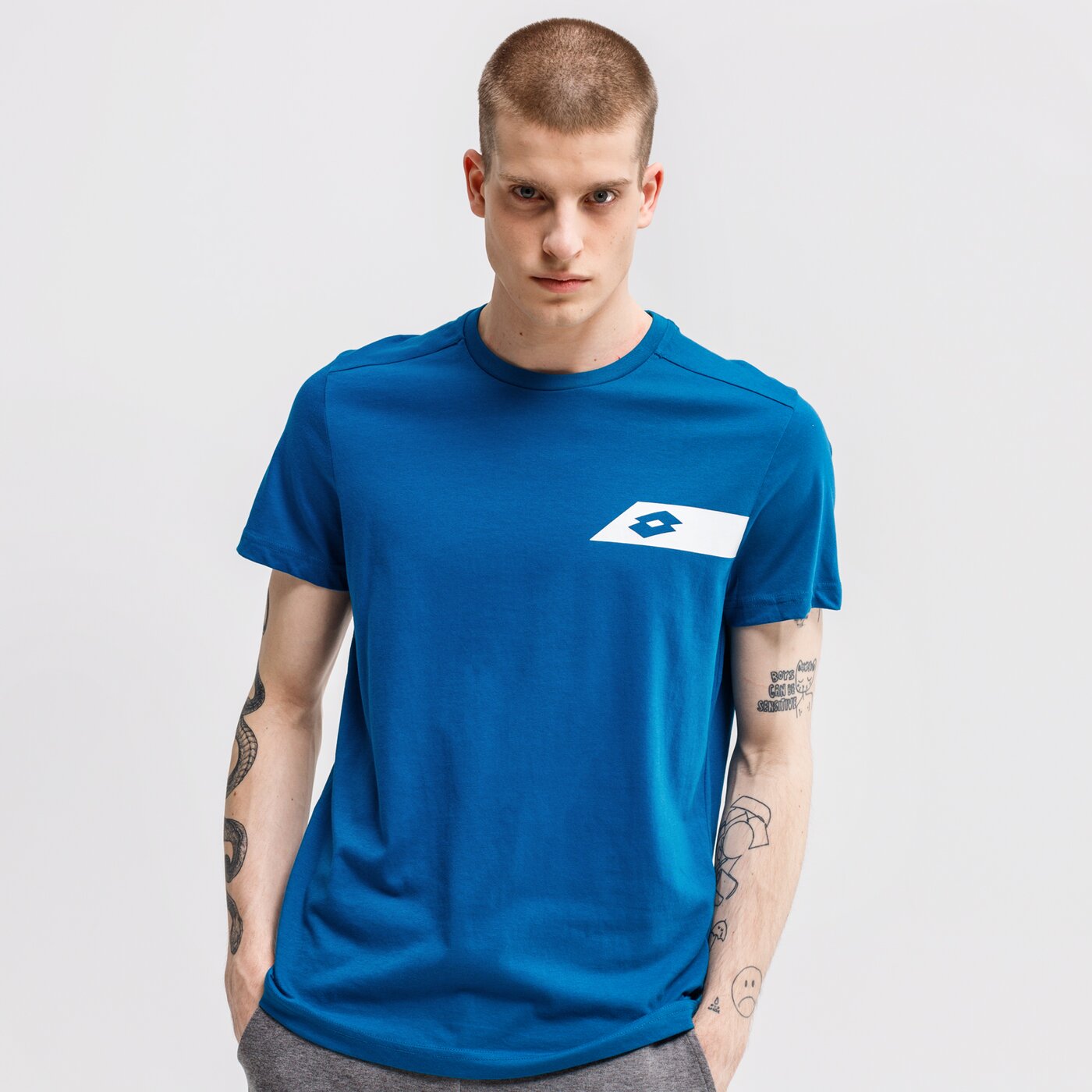 Koszulka męska LOTTO T-SHIRT DINAMICO III BS CO 214280-6oc kolor granatowy