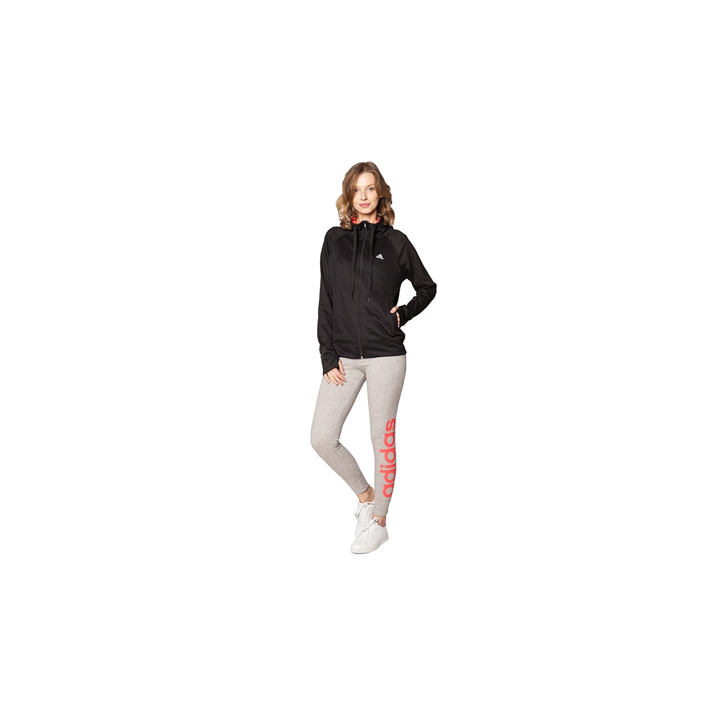 Spodnie dresowe damskie ADIDAS SPODNIE ESS LINEARTIGHT aj4595 kolor szary