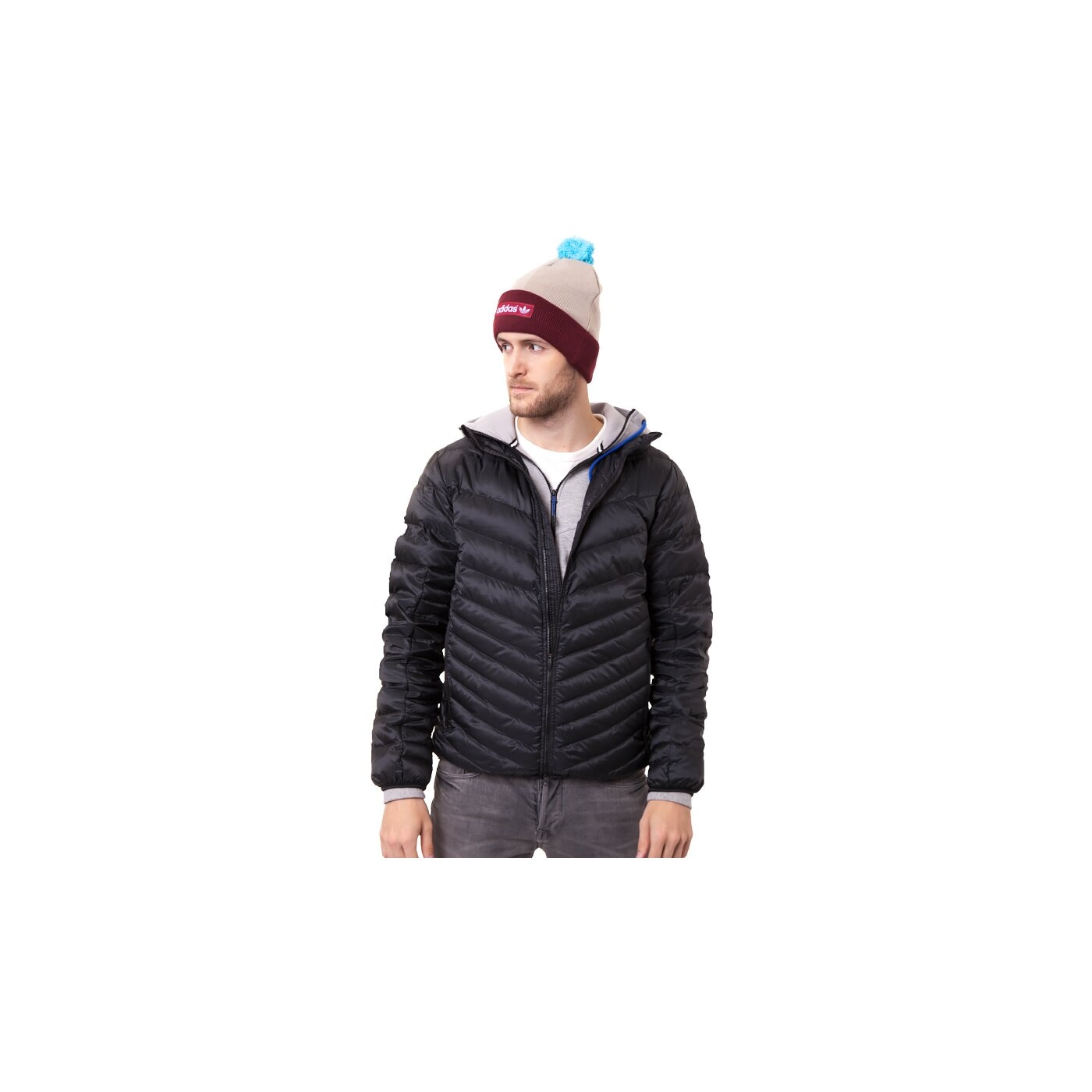 Czapka zimowa damska ADIDAS CZAPKA WV LOGO BA PPP m30725 kolor bordowy