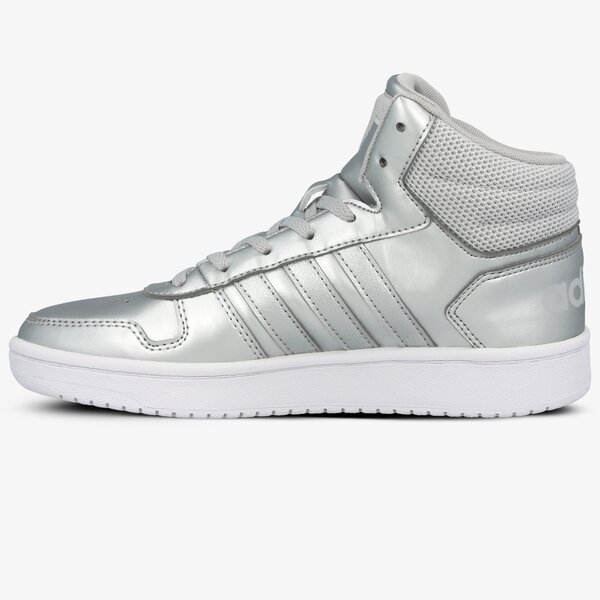 Buty sportowe damskie ADIDAS HOOPS 2.0 MID ee7857 kolor srebrny