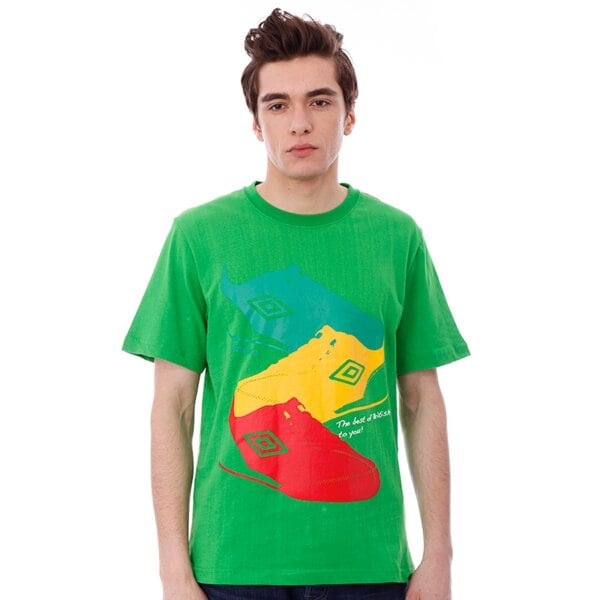 Koszulka męska UMBRO T-SHIRT RASTA SNEAKERS TEE ul13tsm02341 kolor zielony