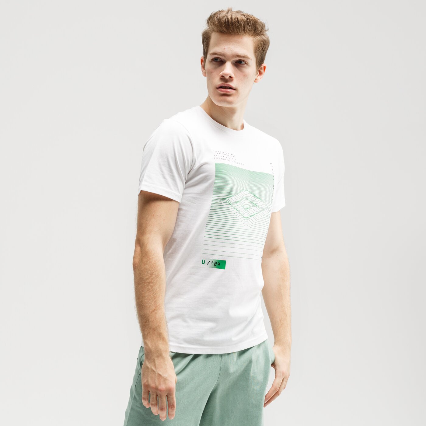 Koszulka męska UMBRO T-SHIRT RUMBLON ul120tsm32003 kolor biały