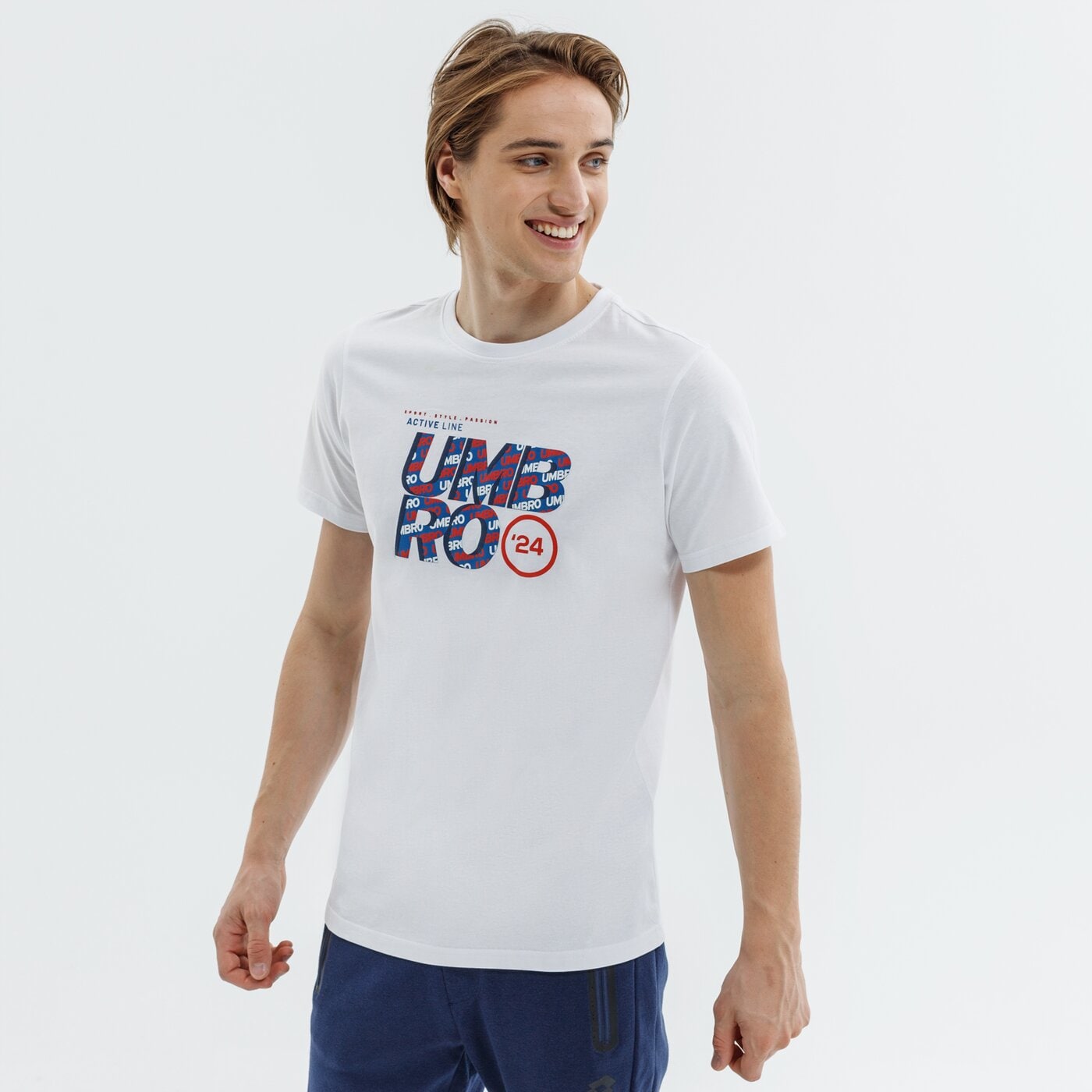 Koszulka męska UMBRO T-SHIRT DOPPLER ul121tsm38001 kolor biały