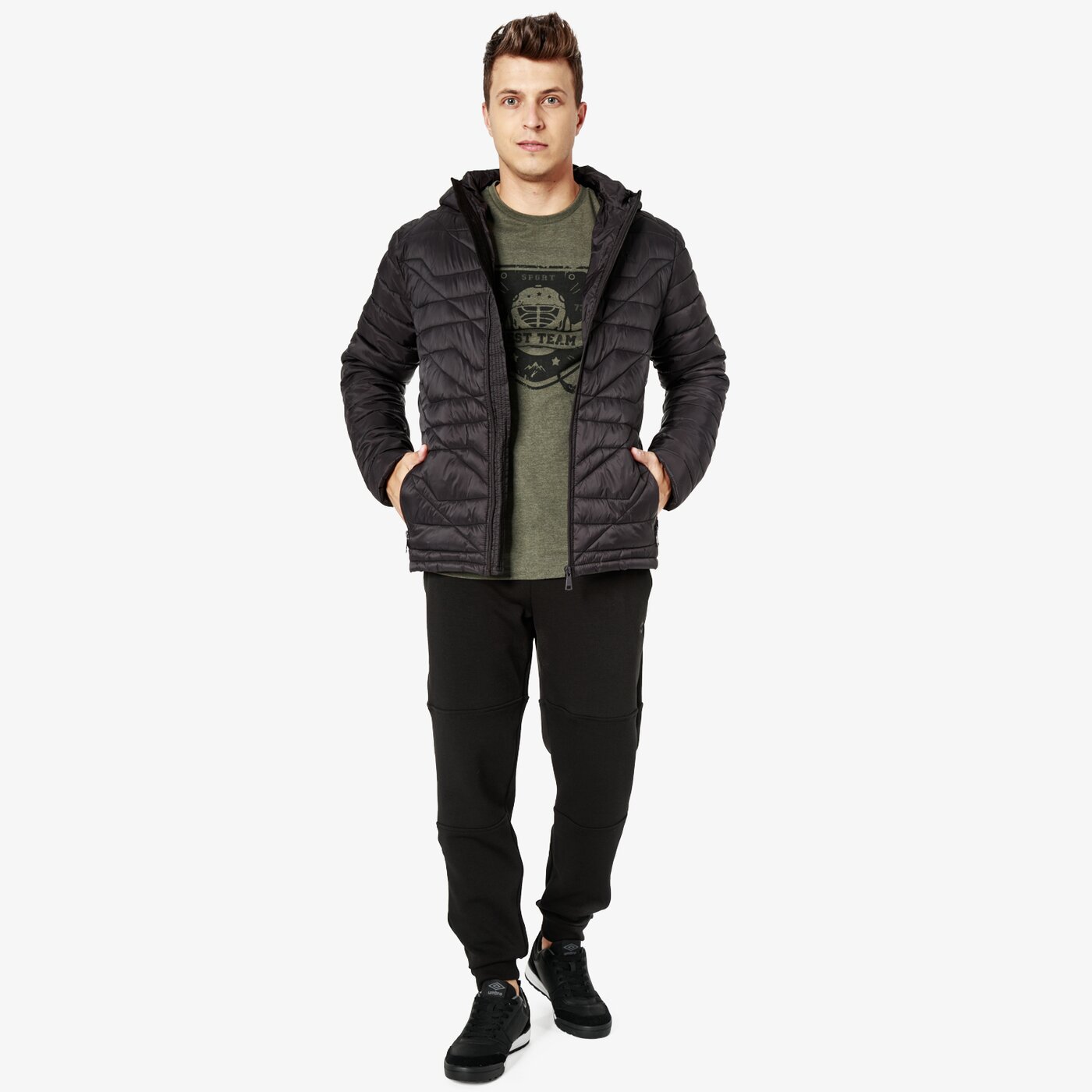 Kurtka zimowa męska UMBRO KURTKA GARNET ul38kum04002 kolor czarny