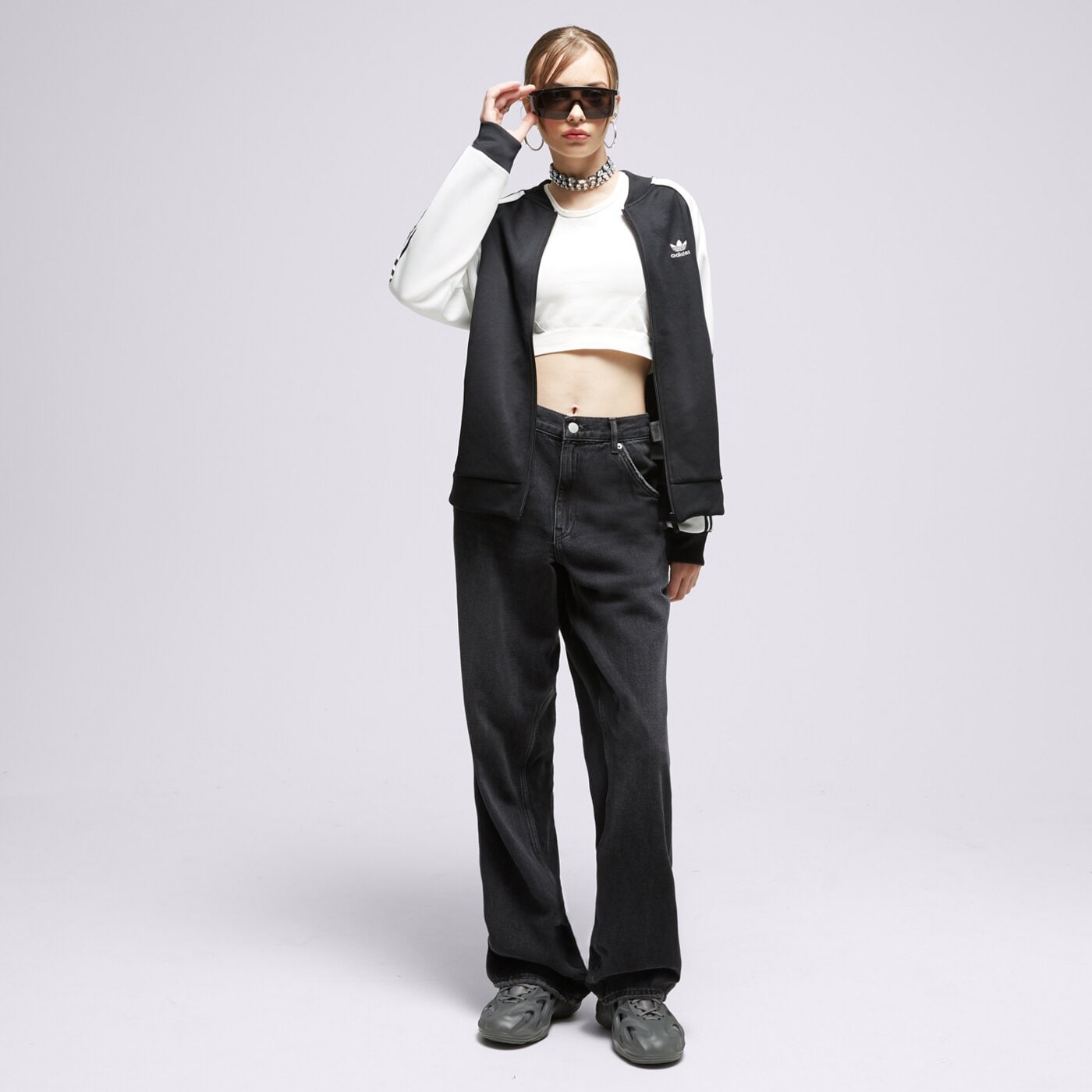 Bluza damska ADIDAS BLUZA ROZPINANA OVERSIZED SST  ik4026 kolor czarny