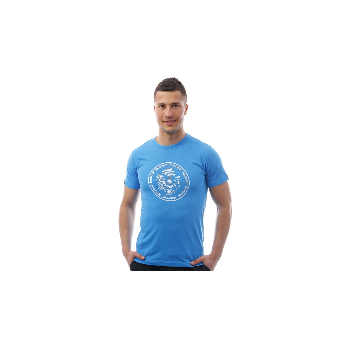 Koszulka męska FEEWEAR T-SHIRT SS ZAMUR LIGHT BLUE fw12tsm04460 kolor niebieski