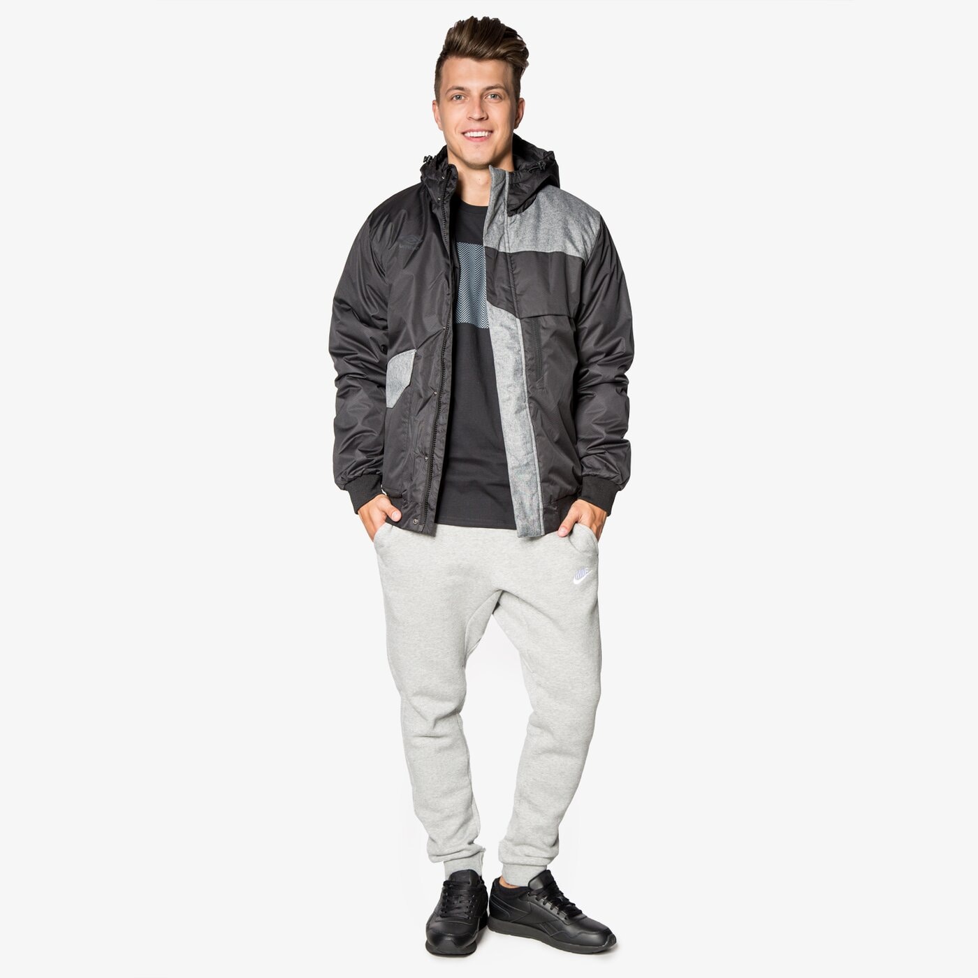 Kurtka zimowa męska UMBRO KURTKA HOBA ul36kum29001 kolor czarny