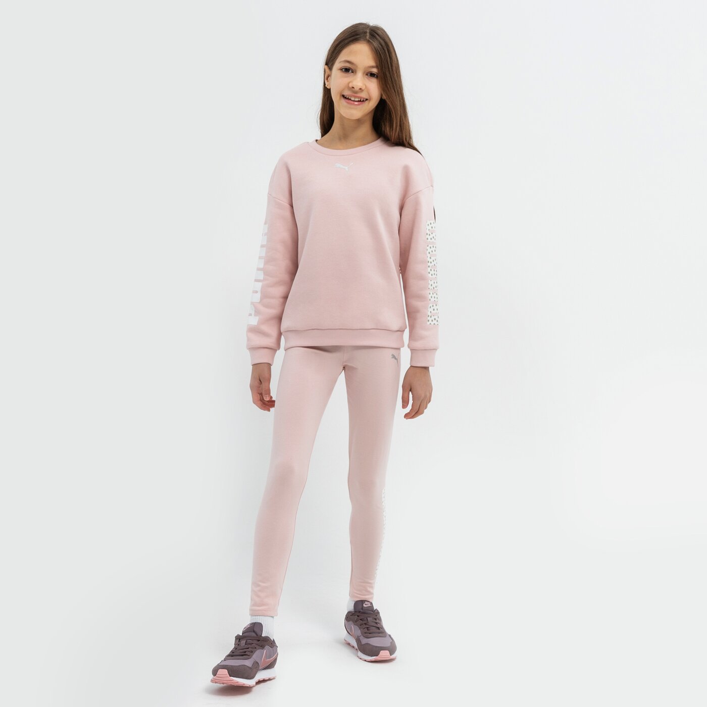 Bluza dziecięca PUMA BLUZA ALPHA CREW FL G 589231 36 kolor różowy