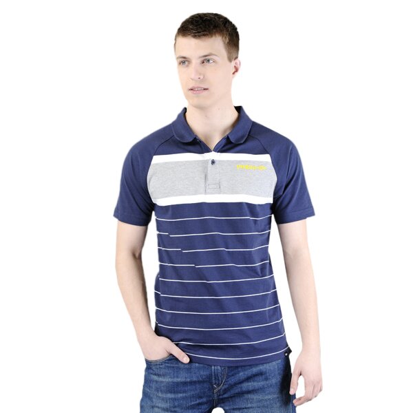 Koszulka polo męska UMBRO POLO A WESLEY STRIPE 60477u5th kolor granatowy