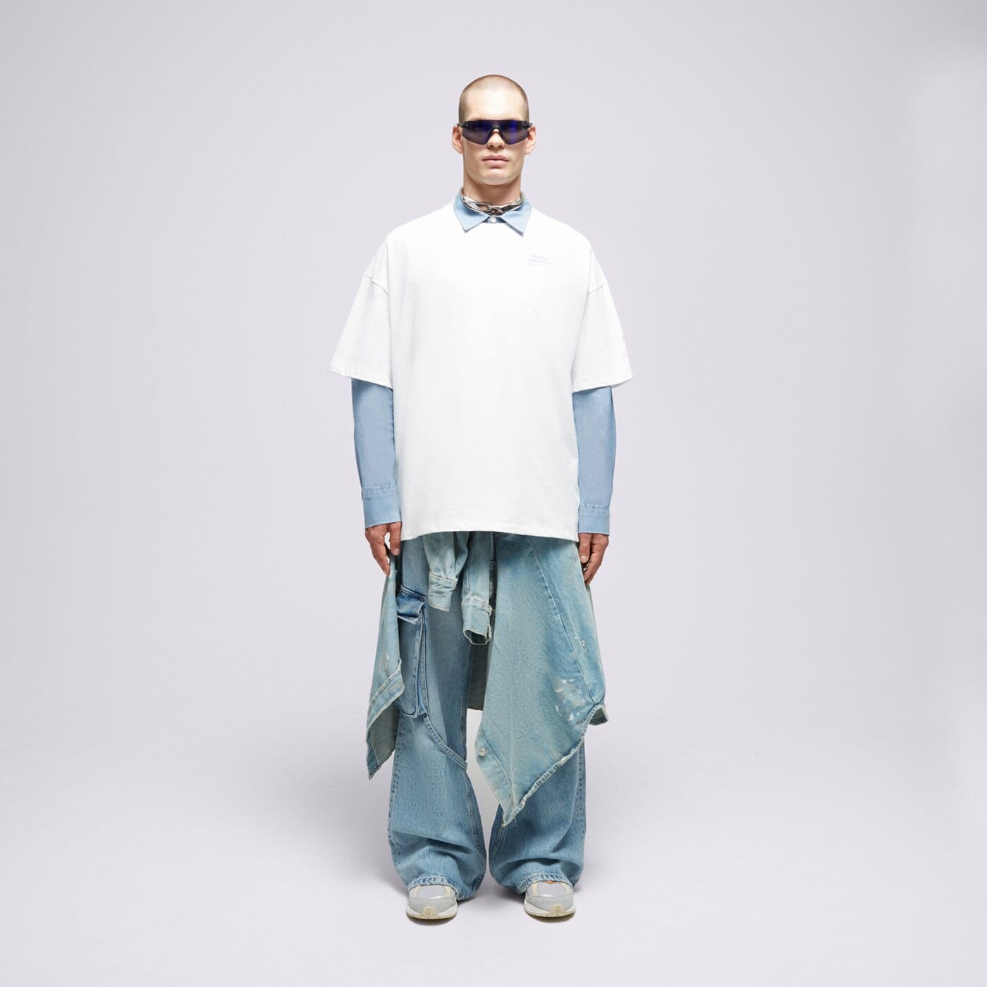 S.NOW JOB SIZEER T SHIRT “MAYBE”-NATURAL WHITE si123tsu50001 kolor biały