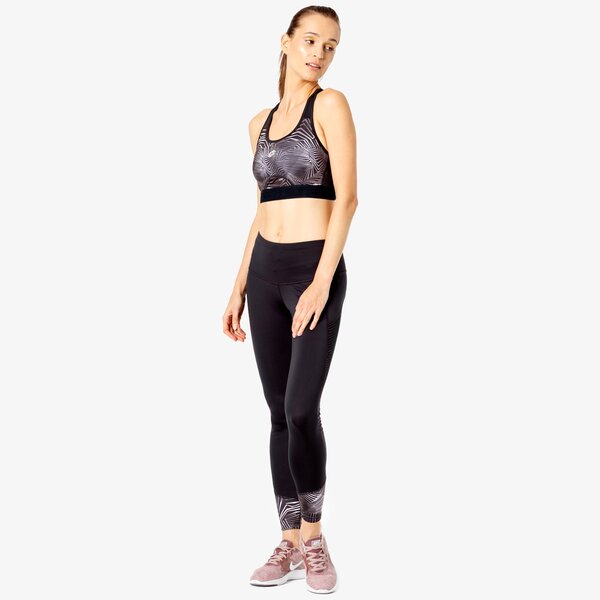 Spodnie dresowe damskie LOTTO LEGGINGS X-FIT II PRT 2 PL W 210516-1cl kolor czarny