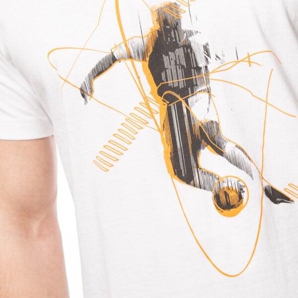 Koszulka męska UMBRO T-SHIRT PALLA M ul16tsm81001 kolor biały