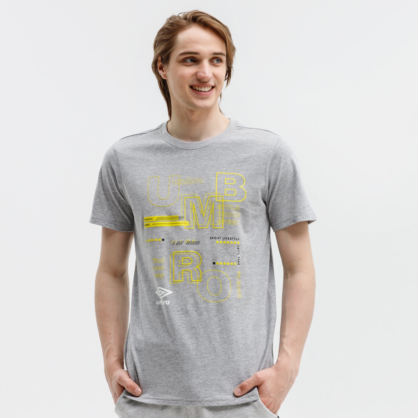 Koszulka męska UMBRO T-SHIRT SARY ul121tsm96001 kolor szary