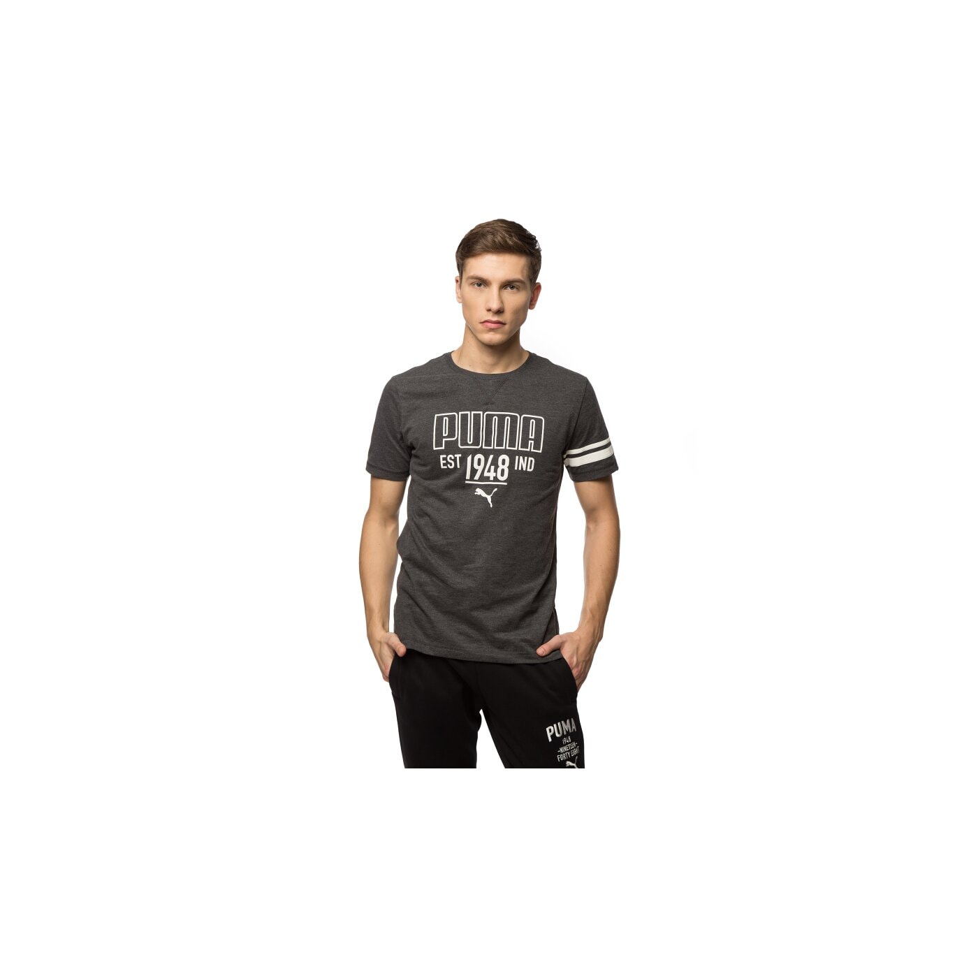 Koszulka męska PUMA T-SHIRT STYLE ATHL TEE 83410207 kolor czarny