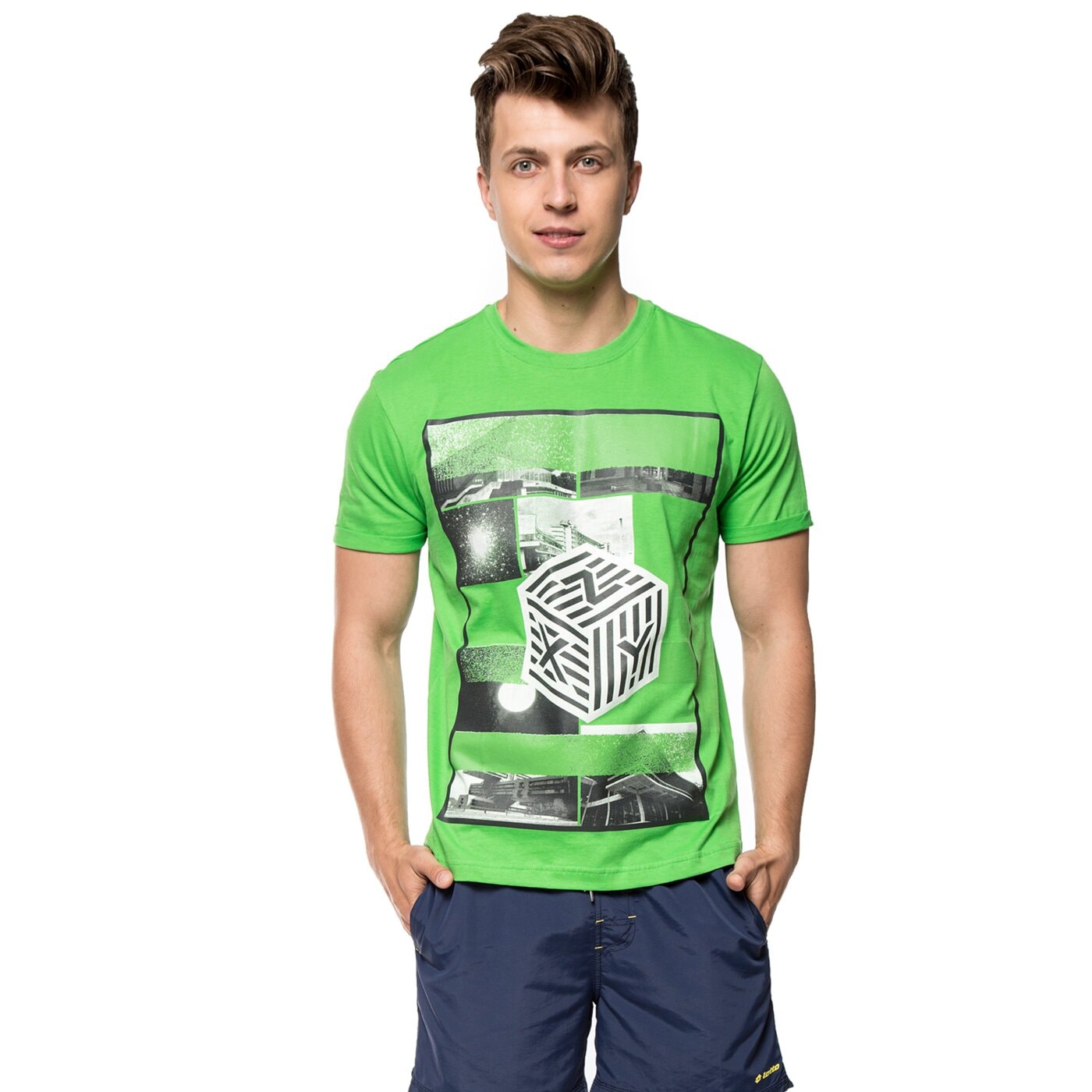Koszulka męska LOTTO T-SHIRT KODS lo16tsmpr066 kolor zielony