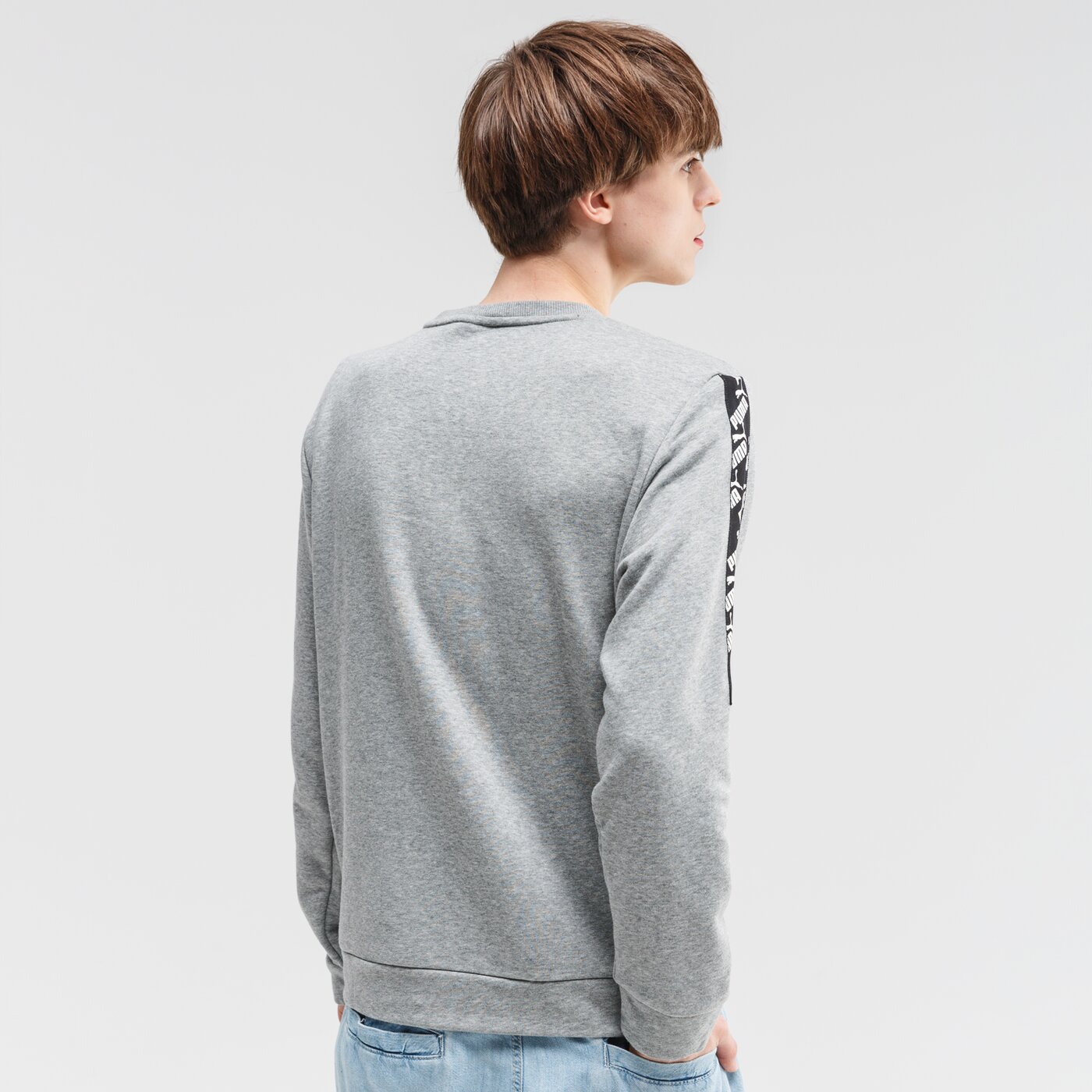 Bluza męska PUMA BLUZA AMPLIFIED CREW TR 581391 03 kolor szary