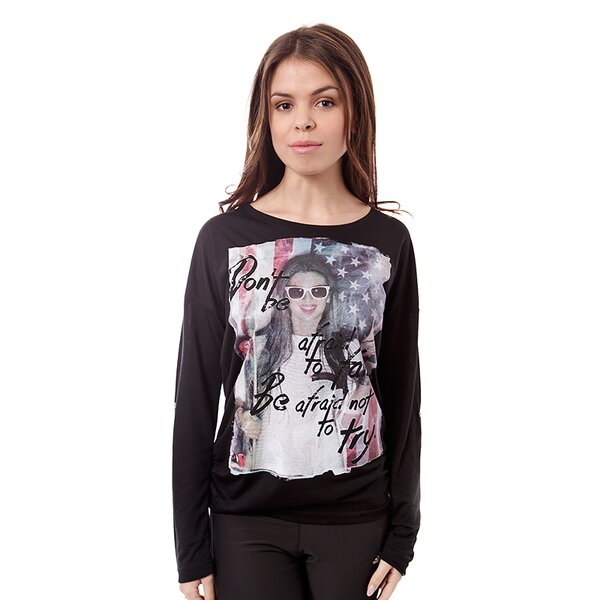 Koszulka damska CONFRONT T-SHIRT L\S LISOO cfv14tsd01001 kolor czarny