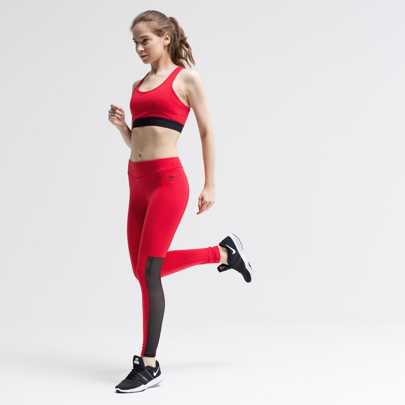 Spodnie dresowe damskie UMBRO LEGGINGS ROTOTO ul39spd08001 kolor czerwony