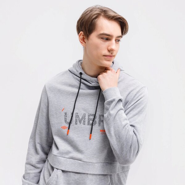 Bluza męska UMBRO BLUZA Z KAPTUREM WILLIS ul121blm40002 kolor szary
