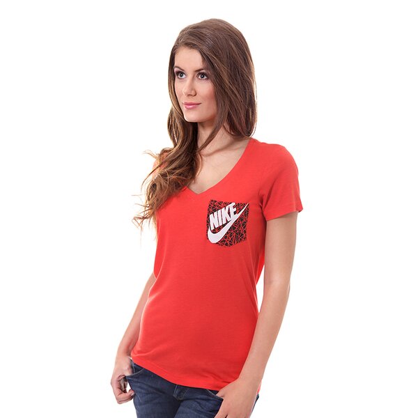 Koszulka damska NIKE T-SHIRT TEE-SHATTERE POCKET 589576633 kolor pomarańczowy