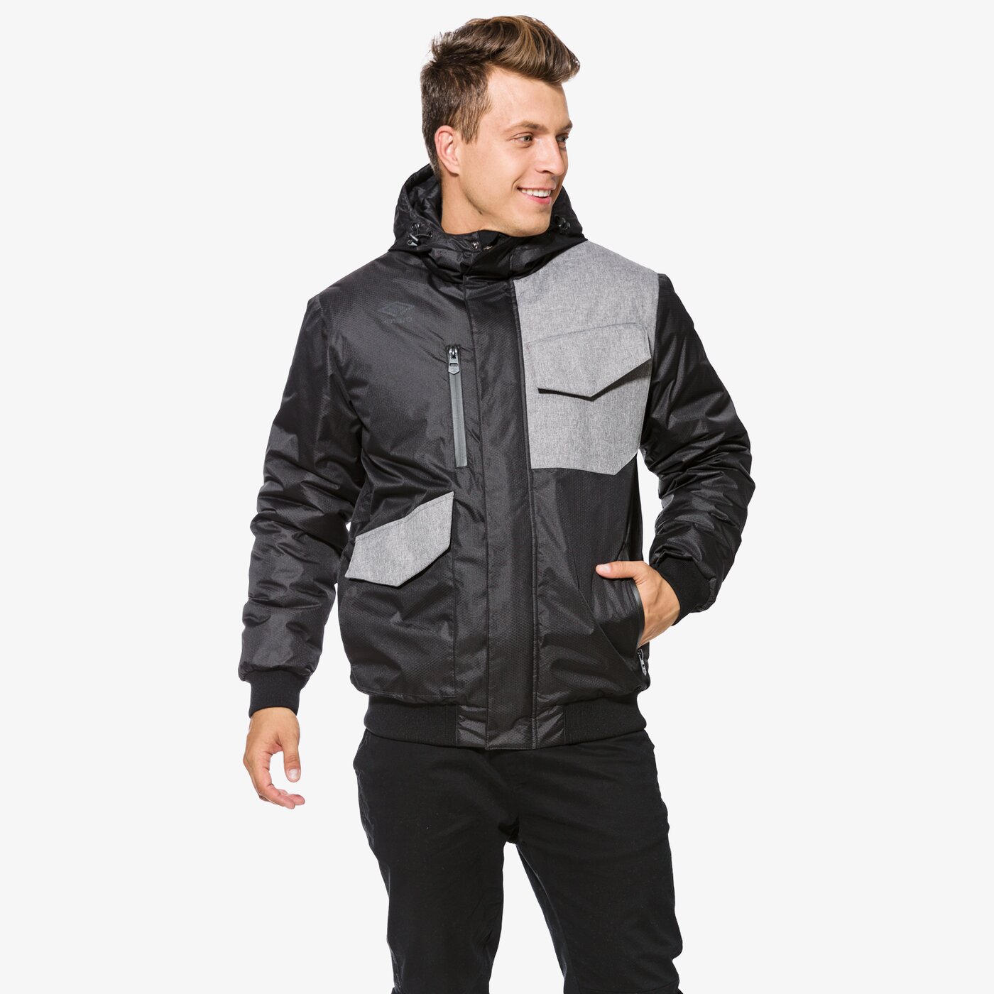 Kurtka zimowa męska UMBRO KURTKA HOSA ul37kum32001 kolor czarny