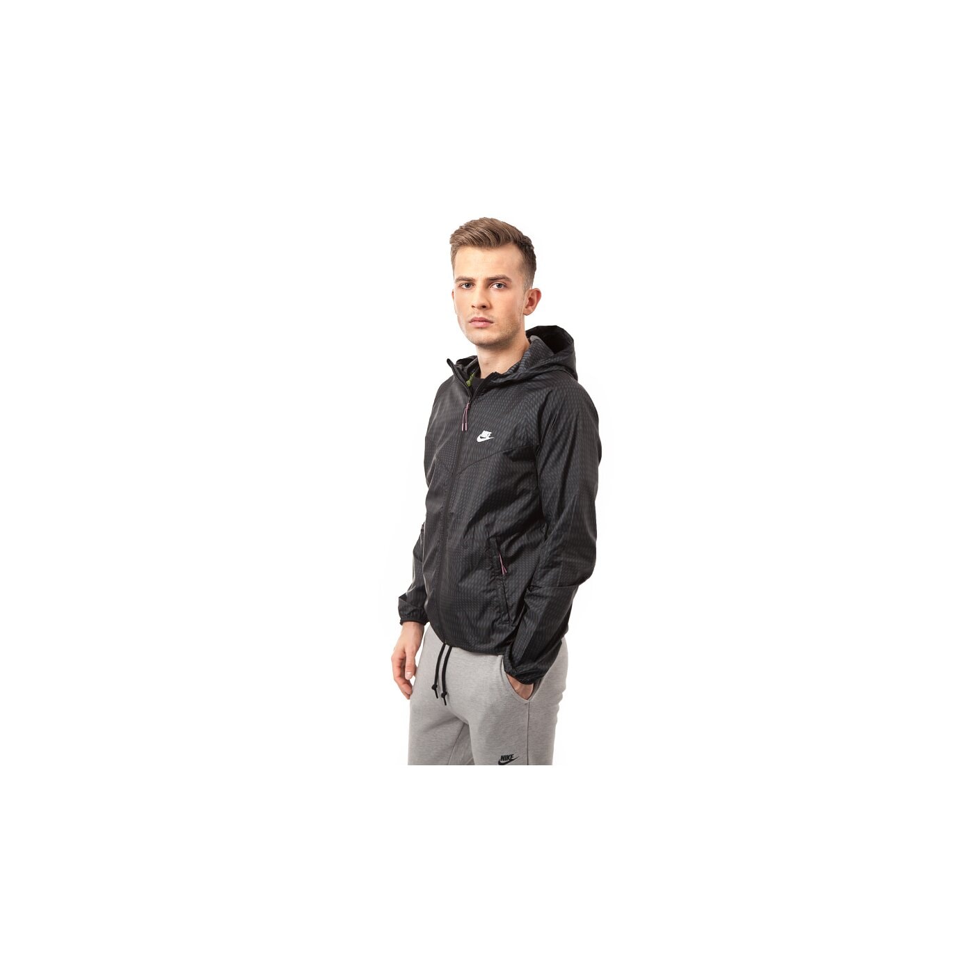 Kurtka przejściowa męska NIKE KURTKA RU FLY WINDRUNNER 644127010 kolor czarny