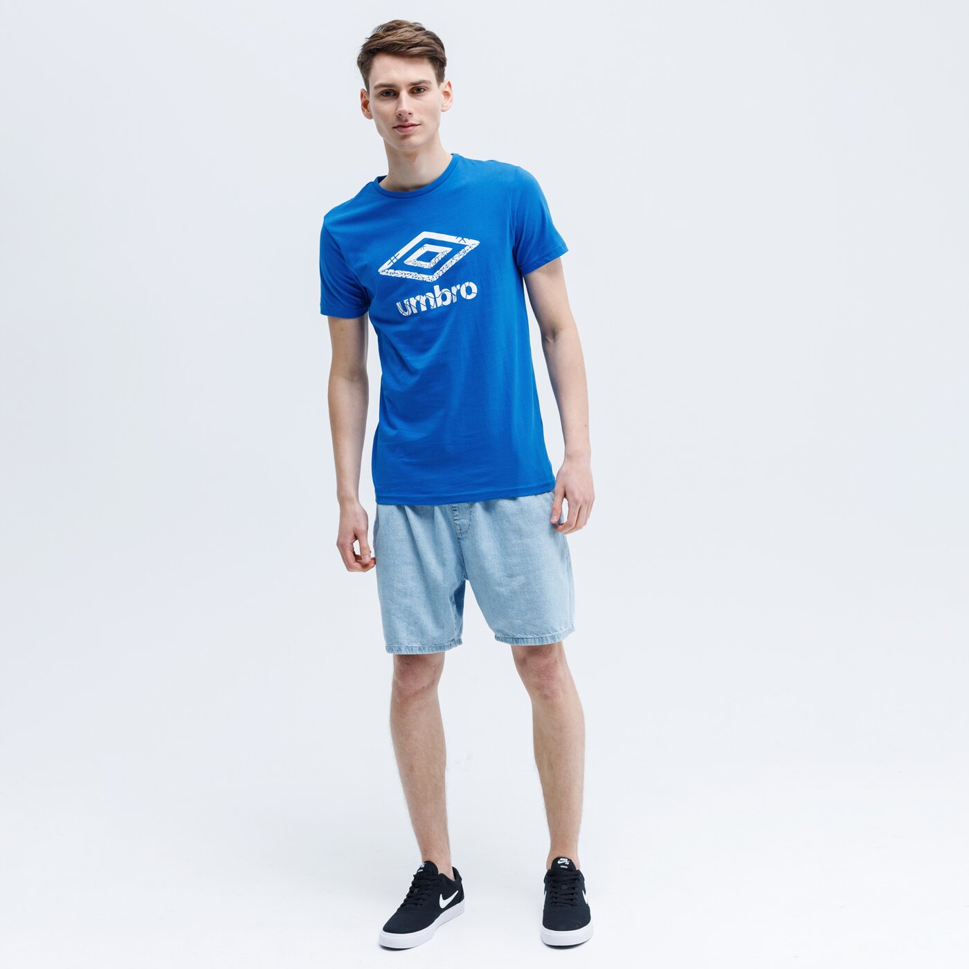 Koszulka męska UMBRO T-SHIRT ELINO ul120tsm76001 kolor niebieski