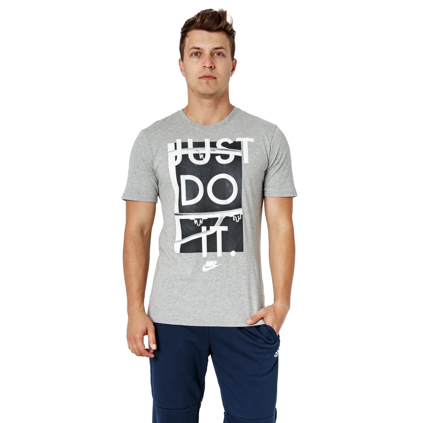 Koszulka męska NIKE T-SHIRT SS JDI+ 1 aa6419-063 kolor szary