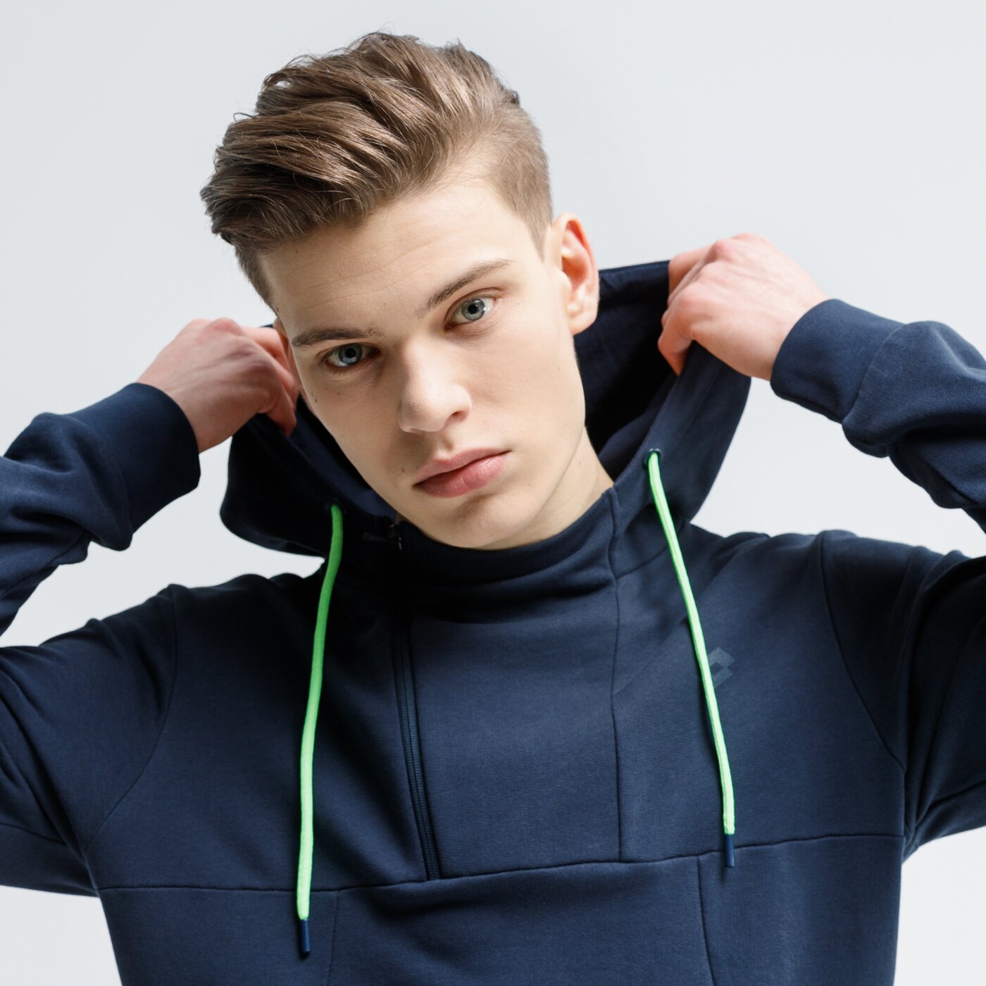 Bluza męska LOTTO BLUZA Z KAPTUREM WAFFLE lo120blm41002 kolor granatowy